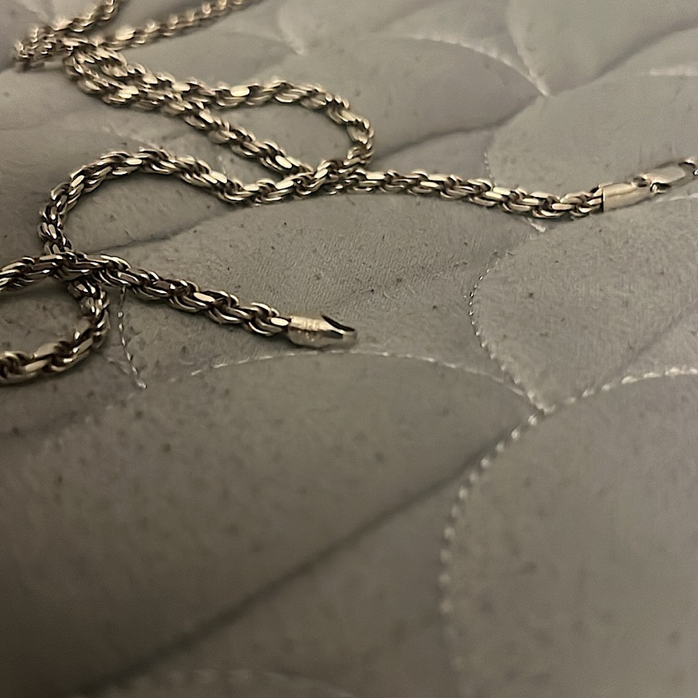 925 solid sterling silver 22” rope chain